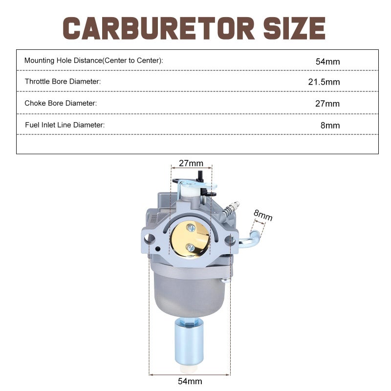 Kizut 594593 Carburetor for 31H777 31C707 31P777 21B000 21B807 for 591731 796109 590400 796078 Lawn Mower- Replaces Craftsman LT1000 Carburetor - Image 3